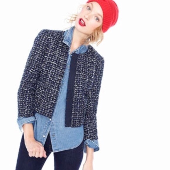 J. Crew Midnight Tweed Jacket